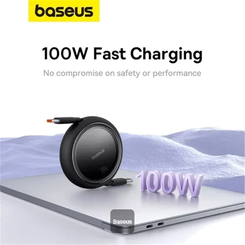 Кабель Baseus Cable USB-C to USB-C Free2Draw Mini Retractable Charging 100W 1m Black (P10364500111-00) фото 6