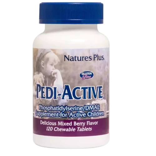 Nature's Plus Pedi Active Добавка для активных детей фосфатидилсерин и DMAE 120 жевательных таблеток