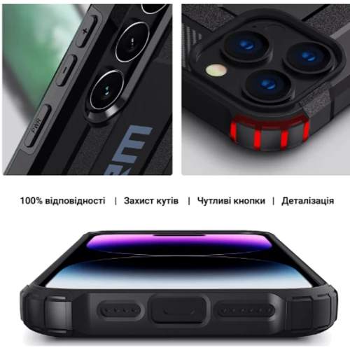 Чехол для телефонов ArmorStandart Panzer Black for Samsung A065 Galaxy A06 (ARM80148): Тип накладка на заднюю часть