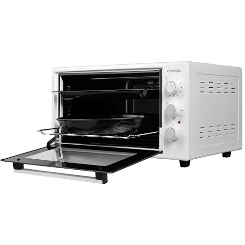 Электродуховка настольная Minola FOEV 3714 WH: Метод очистки традиционный, эмаль легкой очистки