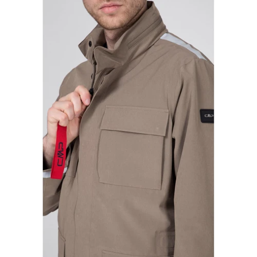 Вітровка CMP Man Mid Jacket (30Z5507-P784) 50 бежева демісезон з капюшоном: Тип застібки На блискавці