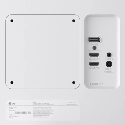 Монітор LG 27US500-W: Стандарт VESA 100x100