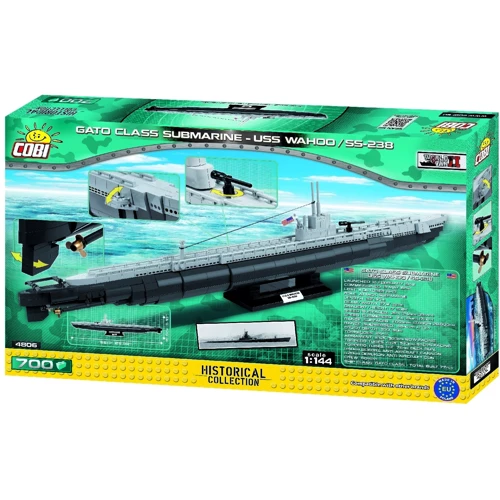 Конструктор COBI Підводний човен Ваху (SS-238), 700 деталей (COBI-4806)