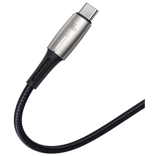 Кабель Baseus USB Cable to USB-C Water Drop-Shaped Lamp PD 66W 2m Black (CATSD-N01) фото 7