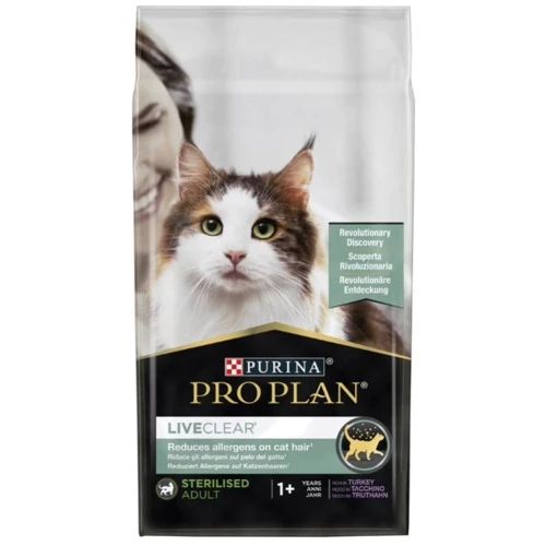 Сухой корм Pro Plan LiveClear Sterilised для кастрированных котов с индейкой 1.4 кг (7613287232564)