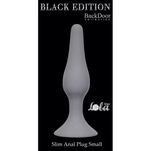 Анальный плаг Lola Toys Black Edition - Slim Anal Plug Small, Grey (57420703)