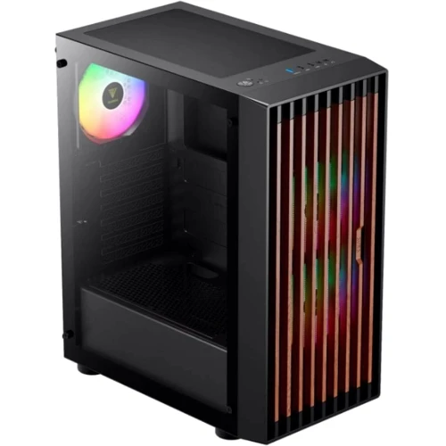 Корпус GAMDIAS AURA GC4 ARGB (4711514500639): Материал передней панели пластик и металл