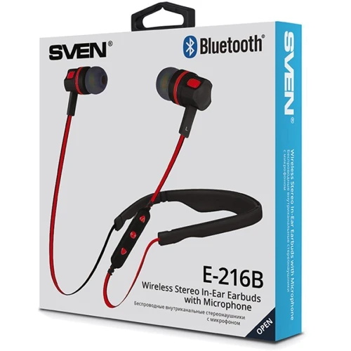 Наушники SVEN E-216B Black/Red: Диапазон частот (Гц) 20-20000