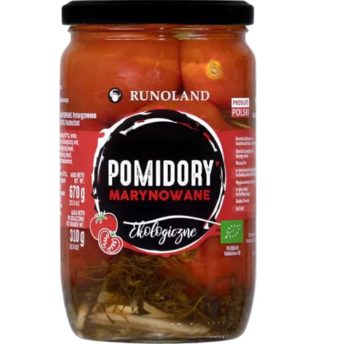 Помідори мариновані Runoland органічні 670 г (5901641001751)