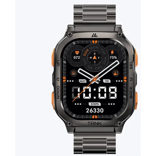 Смарт-годинник Kospet Tank M3 Ultra Black Silicone Basic + Steel Premium