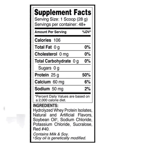 Протеин Dymatize ISO-100 1362 g /48 servings/ Strawberry: Вид Изоляты