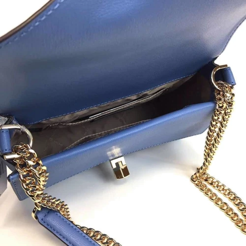 Женская сумка кросс боди Michael Kors голубая (192877346214): Фактура Матовая, Зернистая