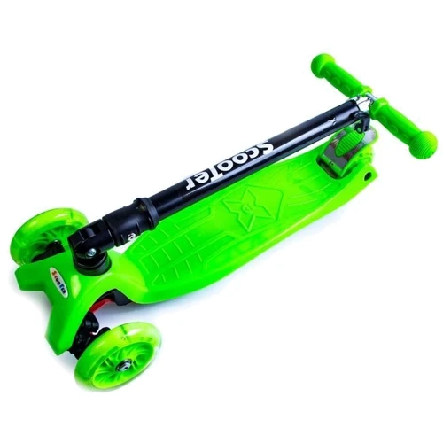 Детский самокат MAXI. Green (складная ручка): Тип колес литые