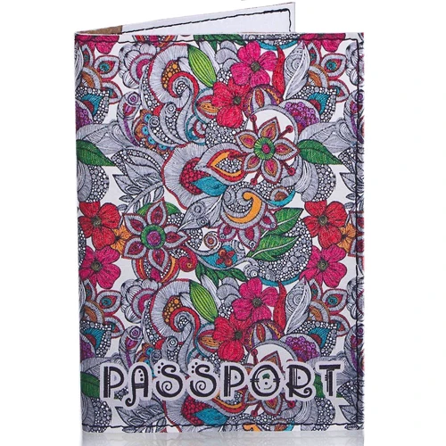 Женская обложка для паспорта Passporty серая (KRIV020)