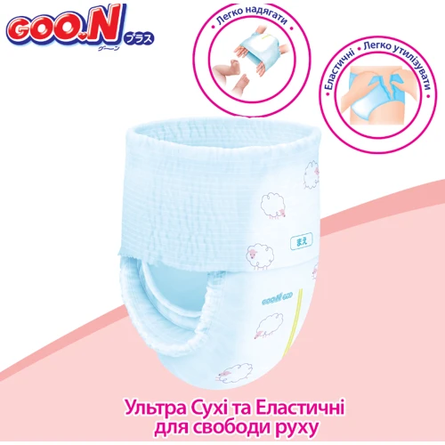 Трусики-подгузники Goo.N Plus для детей 12-20 кг размер 5(XL) унисекс 76 шт. (21000633-2) фото 8