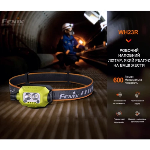 Ліхтар туристичний Fenix WH23R (99-00012077): Світловий потік, лм 600