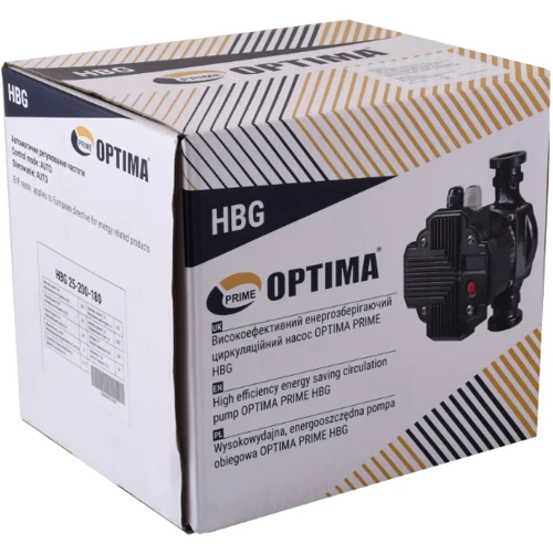 Насос циркуляційний енергозберігаючий Optima PRIME HBG 25-160AUTO: Продуктивність, л/год 10000