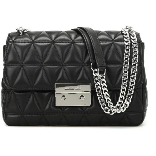 Женская сумка через плечо Michael Kors Sloan Lg Chain Shldr черная 30S7SSLL3L001)