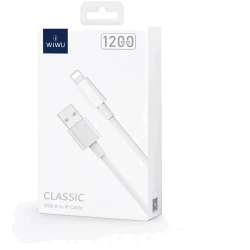 Кабель WIWU USB Cable to Lightning Classic 2.4A 1.2m White (WI-C006) фото 4