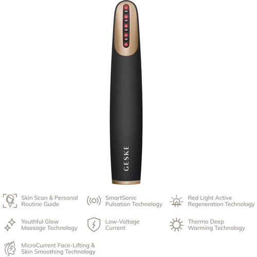 Устройство для укрепления и тонизации кожи лица GESKE Skin Firming Wand 7в1 gray