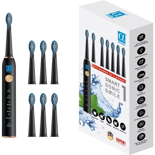 Зубная щетка AHealth SMART SONIC SMILE 1 black (AHsss1b): Назначение взрослая