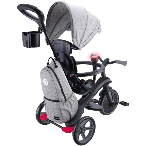 Велосипед детский Globber Explorer Trike 4в1 Deluxe Play черно-серый (636-120): Тормоза Ножной