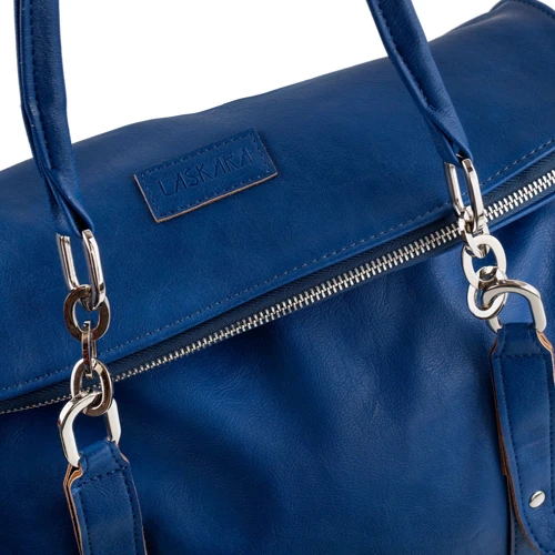 Женская дорожная сумка Laskara синяя (LK10241-blue): Материал Искусственная кожа