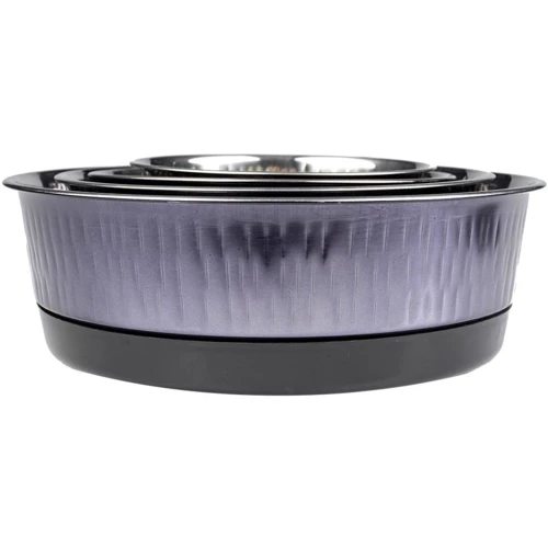 Миска для собак Duvo+ Feeding Bowl Glossy Fix нековзна 11.7x11.7x4.2 см чорна (5414365351397): Особливості Противоскользящее основание
