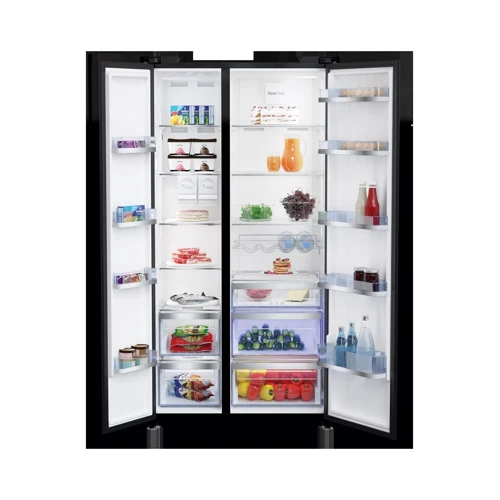 Холодильник Side-by-Side Beko GN163130ZGB: Розміри ВxШxГ, см 182 х 91 х 72