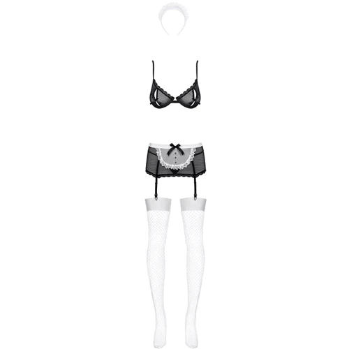 Сексуальный костюм Obsessive Maidme set, L/XL