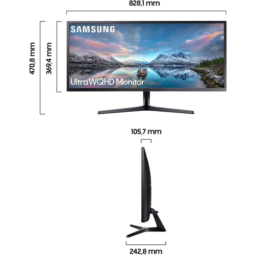 Монітор Samsung S34J552W (S34J552WQR): Покриття екрану антиблікове