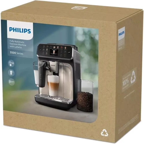 Кавоварка Philips Series 5500 EP5547/90: Використовувана кава молотый, зерна