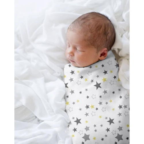 Набор пеленок Cosas Stars Yellow Grey бязь (4822052062845)