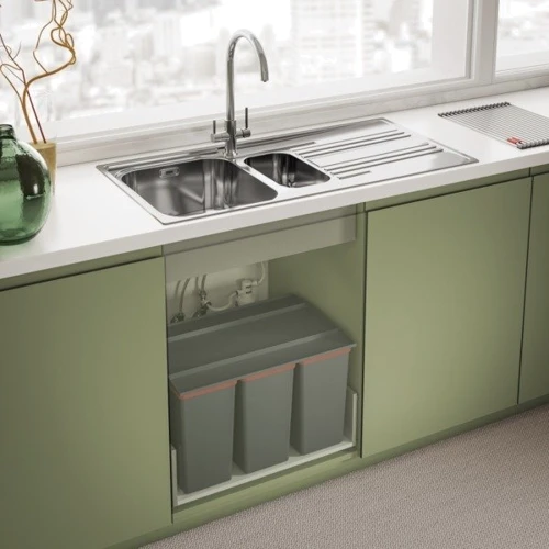 Смеситель для кухни +1 фильтр Franke Lina Clear Water 160.0702.660: Вид смесителя Двухрычажный