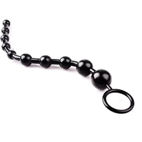 Анальные бусы Jelly Anal Beads Black, SKN-ANL033 Black