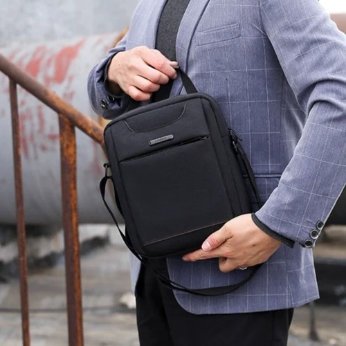 Мужская сумка через плечо Monsen черная (CV1HSMA2019-black): Пол Мужской