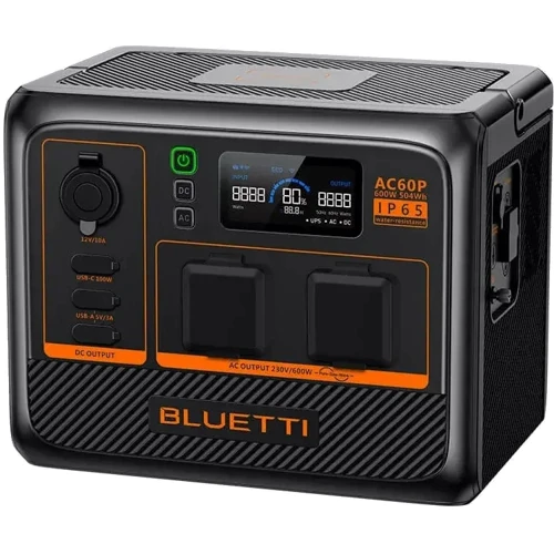 Зарядна станція Bluetti AC60P 504Wh 600W UA: Кількість розеток 220V 2