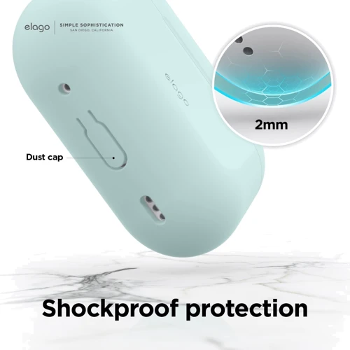 Чехол для наушников Elago Silicone Hang Case Mint (EAPP2SC-HANG-MT) for Apple AirPods Pro 2 фото 6