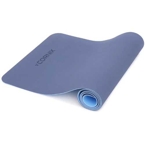 Коврик для фитнеса Cornix TPE 183 x 61 x 0.6 cм для йоги и фитнеса XR-0003 Blue/Sky Blue