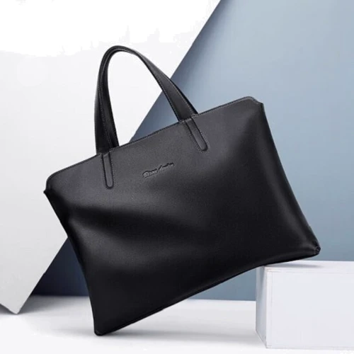 Сумка для ноутбука Bison Denim 13-14" Black (N20208-3B): Матеріал кожа