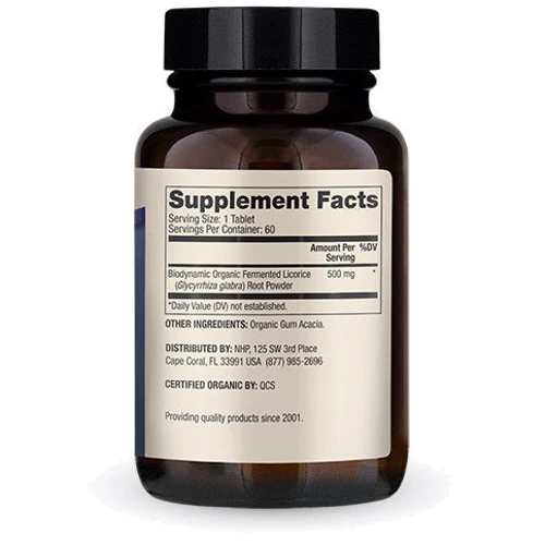 Dr.Mercola Organic Fermented Licorice Сладка ферментована 60 жувальних таблеток: Стать Унисекс