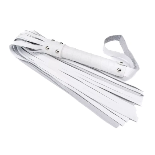 Флоггер из натуральной кожи Flirty Leather - White, BG-00034