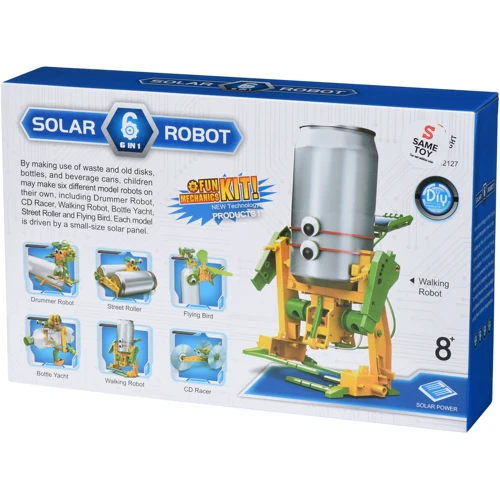 Робот-конструктор Same Toy Екобот 6 в 1 на сонячній батареї (2127UT): Кількість деталей, шт 70