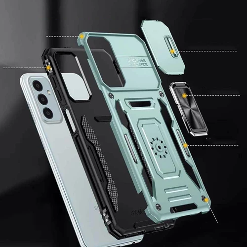 Чехол для телефонов Mobile Case Camshield Army Ring Light Green for Samsung A256 Galaxy A25 5G: Пленка в комплекте нет