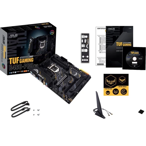 ASUS TUF GAMING B460-PRO WI-FI: Разъемы на плате SATA 3.0, M.2