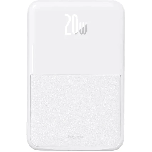Внешний аккумулятор Baseus Power Bank 5000mAh Magnetic Bracket Wireless Fast-Charging 20W White (P10064101223-00): Встроенный кабель нет