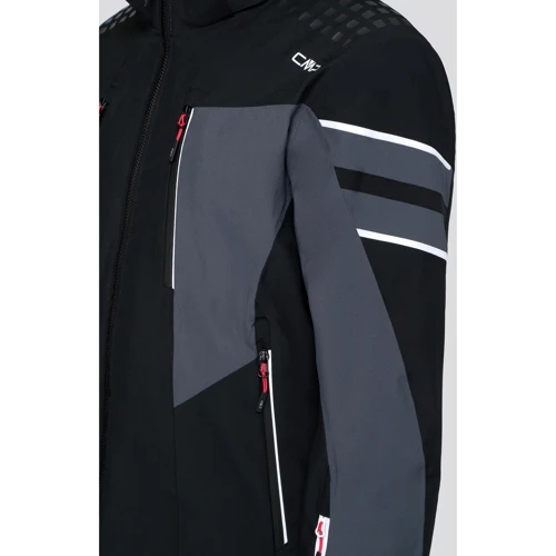 Гірськолижна куртка CMP Man Jacket Zip Hood (31W0327-U911) 50 сіра з капюшоном: Вид Гірськолижні куртки