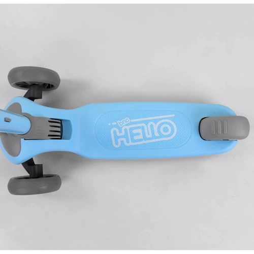 Самокат триколісний Best Scooter складаний алюмінієвий кермо, 3 колеса PU зі світлом Blue (102027) фото 7