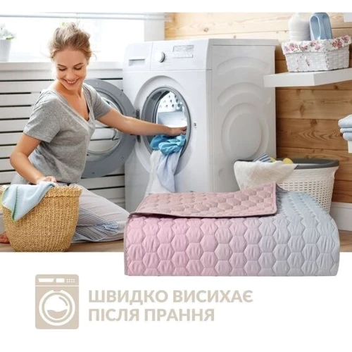 Покривало IDEIA Silhouette двостороння пудра 220х240 см (4820227287796)