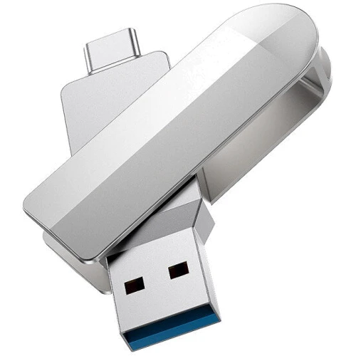USB-флешка Hoco 64GB UD10 Wise USB 3.0/Type-C Silver: Стандарт USB USB 3.0 / USB Type-C